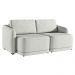 Sofá Cama Modulado Retrátil e Reclinável Decorativo Varsóvia 236cm Linho Cinza G33 - Gran Belo