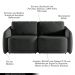 Sofá Cama Modulado Retrátil e Reclinável Decorativo Varsóvia 236cm Veludo Cinza Chumbo G33 - Gran Belo