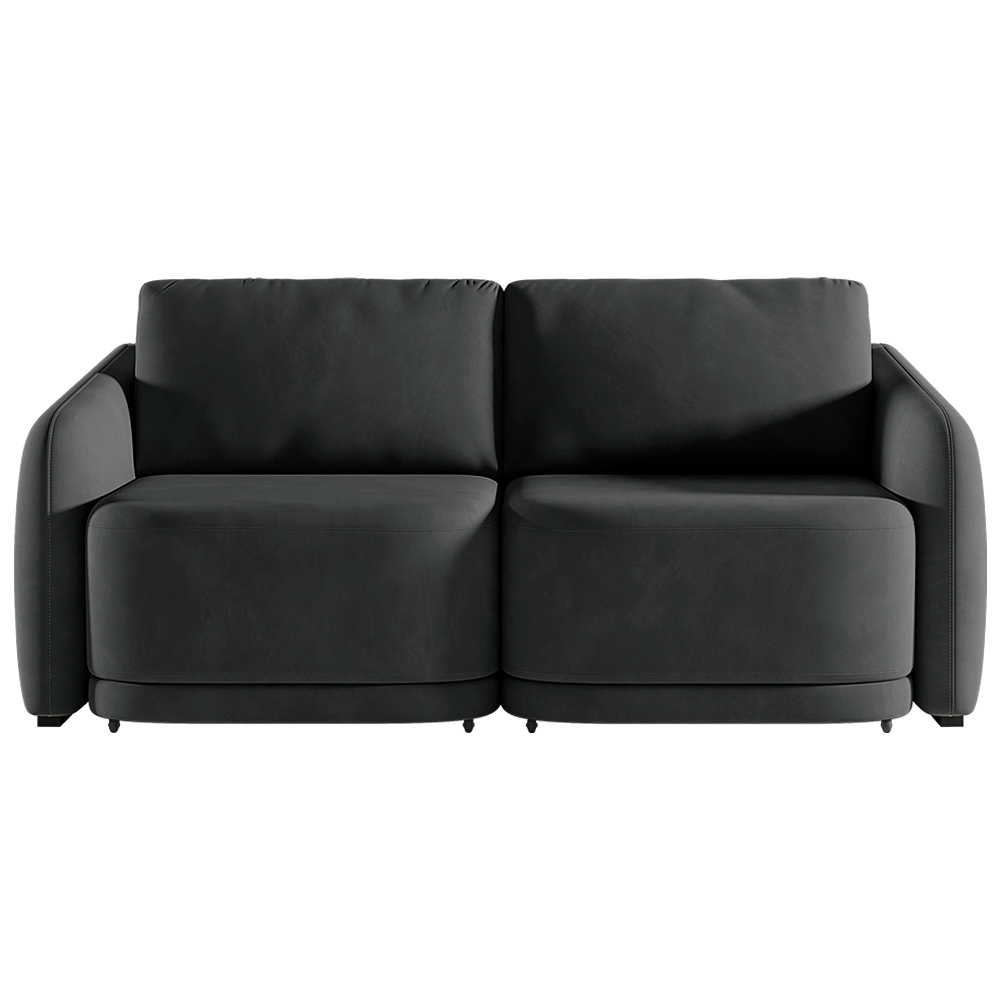 Sofá Cama Modulado Retrátil e Reclinável Decorativo Varsóvia 236cm Veludo Cinza Chumbo G33 - Gran Belo
