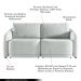Sofá Cama Modulado Retrátil e Reclinável Decorativo Varsóvia 236cm Veludo Cinza G33 - Gran Belo