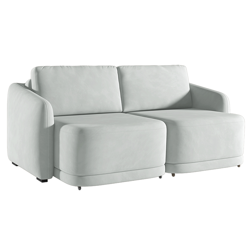 Sofá Cama Modulado Retrátil e Reclinável Decorativo Varsóvia 236cm Veludo Cinza G33 - Gran Belo