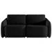 Sofá Cama Modulado Retrátil e Reclinável Decorativo Varsóvia 236cm Veludo Preto G33 - Gran Belo