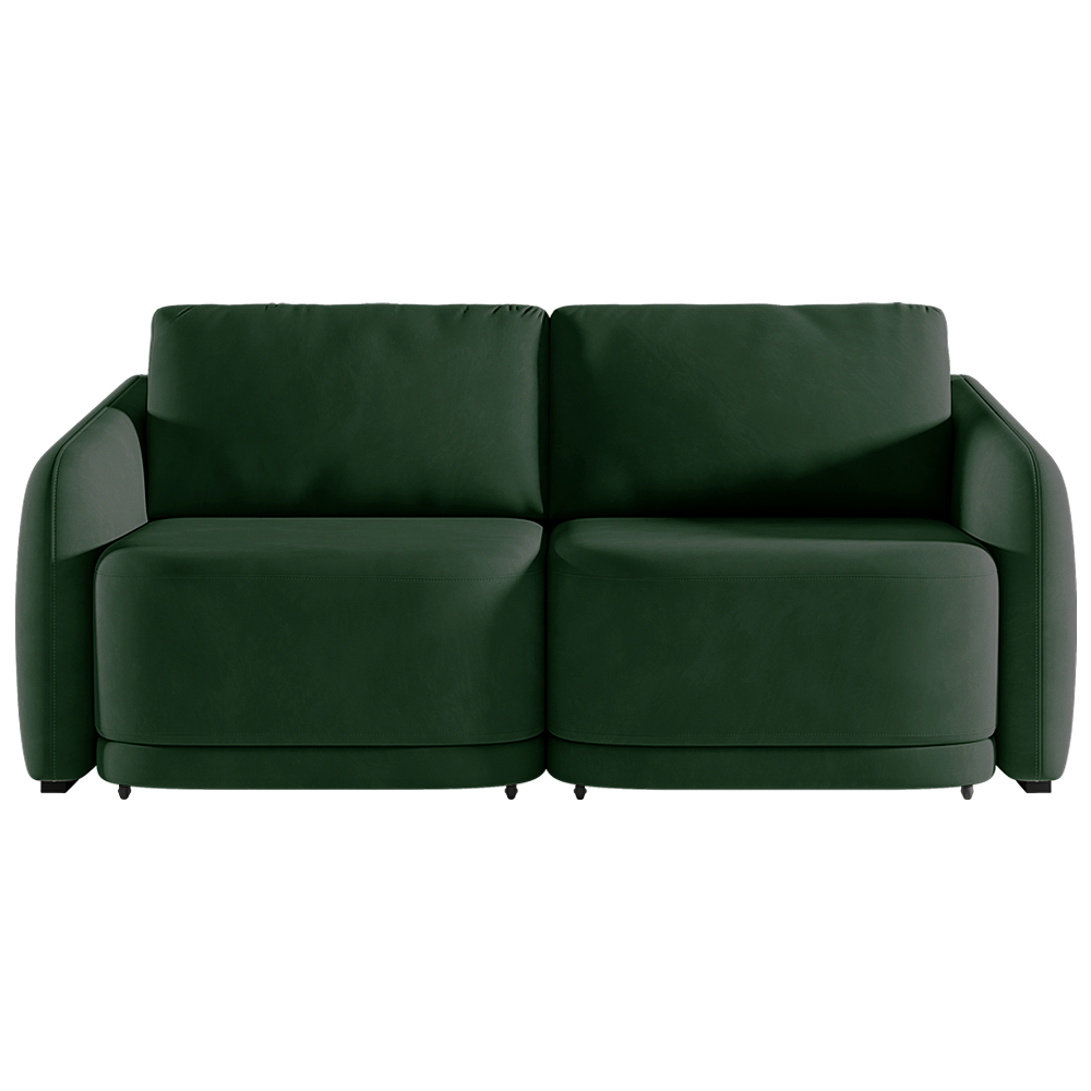 Sofá Cama Modulado Retrátil e Reclinável Decorativo Varsóvia 236cm Veludo Verde G33 - Gran Belo