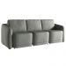 Sofá Cama Modulado Retrátil e Reclinável Decorativo Varsóvia 246cm Linho Cinza Chumbo G33 - Gran Belo
