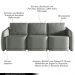 Sofá Cama Modulado Retrátil e Reclinável Decorativo Varsóvia 246cm Linho Cinza Chumbo G33 - Gran Belo