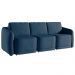 Sofá Cama Modulado Retrátil e Reclinável Decorativo Varsóvia 246cm Veludo Azul Marinho G33 - Gran Belo