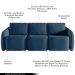 Sofá Cama Modulado Retrátil e Reclinável Decorativo Varsóvia 246cm Veludo Azul Marinho G33 - Gran Belo