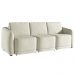 Sofá Cama Modulado Retrátil e Reclinável Decorativo Varsóvia 246cm Veludo Bege G33 - Gran Belo