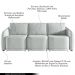 Sofá Cama Modulado Retrátil e Reclinável Decorativo Varsóvia 246cm Veludo Cinza G33 - Gran Belo