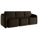 Sofá Cama Modulado Retrátil e Reclinável Decorativo Varsóvia 246cm Veludo Marrom G33 - Gran Belo
