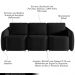 Sofá Cama Modulado Retrátil e Reclinável Decorativo Varsóvia 246cm Veludo Preto G33 - Gran Belo
