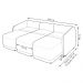 Sofá Cama Modulado Retrátil e Reclinável Decorativo Varsóvia 246cm Veludo Rosê G33 - Gran Belo