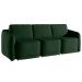 Sofá Cama Modulado Retrátil e Reclinável Decorativo Varsóvia 246cm Veludo Verde G33 - Gran Belo
