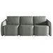 Sofá Cama Modulado Retrátil e Reclinável Decorativo Varsóvia 276cm Linho Cinza Chumbo G33 - Gran Belo