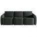 Sofá Cama Modulado Retrátil e Reclinável Decorativo Varsóvia 276cm Veludo Cinza Chumbo G33 - Gran Belo