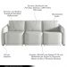 Sofá Cama Modulado Retrátil e Reclinável Decorativo Varsóvia 306cm Linho Cinza G33 - Gran Belo