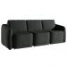 Sofá Cama Modulado Retrátil e Reclinável Decorativo Varsóvia 306cm Veludo Cinza Chumbo G33 - Gran Belo