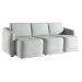Sofá Cama Modulado Retrátil e Reclinável Decorativo Varsóvia 306cm Veludo Cinza G33 - Gran Belo