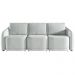 Sofá Cama Modulado Retrátil e Reclinável Decorativo Varsóvia 306cm Veludo Cinza G33 - Gran Belo