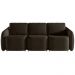 Sofá Cama Modulado Retrátil e Reclinável Decorativo Varsóvia 306cm Veludo Marrom G33 - Gran Belo