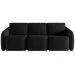 Sofá Cama Modulado Retrátil e Reclinável Decorativo Varsóvia 306cm Veludo Preto G33 - Gran Belo