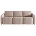 Sofá Cama Modulado Retrátil e Reclinável Decorativo Varsóvia 306cm Veludo Rosê G33 - Gran Belo