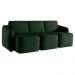 Sofá Cama Modulado Retrátil e Reclinável Decorativo Varsóvia 306cm Veludo Verde G33 - Gran Belo