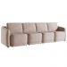 Sofá Cama Modulado Retrátil e Reclinável Decorativo Varsóvia 316cm Veludo Rosê G33 - Gran Belo