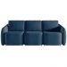 Sofá Cama Modulado Retrátil e Reclinável Decorativo Varsóvia 336cm Veludo Azul Marinho G33 - Gran Belo