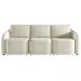 Sofá Cama Modulado Retrátil e Reclinável Decorativo Varsóvia 336cm Veludo Bege G33 - Gran Belo