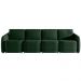 Sofá Cama Modulado Retrátil e Reclinável Decorativo Varsóvia 356cm Veludo Verde G33 - Gran Belo