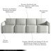 Sofá Cama Modulado Retrátil e Reclinável Decorativo Varsóvia 396cm Linho Cinza G33 - Gran Belo