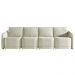 Sofá Cama Modulado Retrátil e Reclinável Decorativo Varsóvia 396cm Veludo Bege G33 - Gran Belo