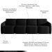 Sofá Cama Modulado Retrátil e Reclinável Decorativo Varsóvia 396cm Veludo Preto G33 - Gran Belo
