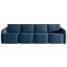 Sofá Cama Modulado Retrátil e Reclinável Decorativo Varsóvia 436cm Veludo Azul Marinho G33 - Gran Belo