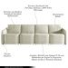 Sofá Cama Modulado Retrátil e Reclinável Decorativo Varsóvia 436cm Veludo Bege G33 - Gran Belo