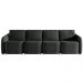 Sofá Cama Modulado Retrátil e Reclinável Decorativo Varsóvia 436cm Veludo Cinza Chumbo G33 - Gran Belo