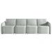 Sofá Cama Modulado Retrátil e Reclinável Decorativo Varsóvia 436cm Veludo Cinza G33 - Gran Belo