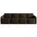 Sofá Cama Modulado Retrátil e Reclinável Decorativo Varsóvia 436cm Veludo Marrom G33 - Gran Belo
