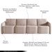 Sofá Cama Modulado Retrátil e Reclinável Decorativo Varsóvia 436cm Veludo Rosê G33 - Gran Belo