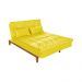 Sofá Cama Reclinável 2 Lugares Change Veludo Amarelo G30 - Gran Belo