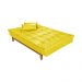 Sofá Cama Reclinável 2 Lugares Change Veludo Amarelo G30 - Gran Belo