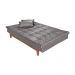 Sofá Cama Reclinável 2 Lugares Change Veludo Cinza G30 - Gran Belo