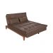 Sofá Cama Reclinável 2 Lugares Change Veludo Marrom G30 - Gran Belo