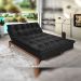 Sofá Cama Reclinável 2 Lugares Change Veludo Preto G30 - Gran Belo