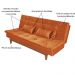 Sofá Cama Reclinável 2 Lugares Change Veludo Terracota G30 - Gran Belo
