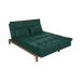 Sofá Cama Reclinável 2 Lugares Change Veludo Verde G30 - Gran Belo