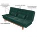 Sofá Cama Reclinável 2 Lugares Change Veludo Verde G30 - Gran Belo