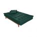 Sofá Cama Reclinável 2 Lugares Change Veludo Verde G30 - Gran Belo