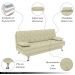 Sofá Cama Sala de Estar 193cm Belinda com Pés Alumínio Linho Off White G45 - Gran Belo